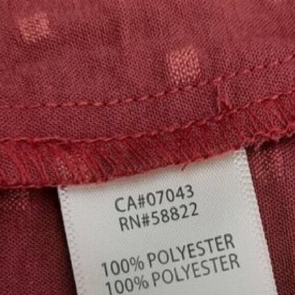 MAX STUDIO / Swiss Dot Textured Boho Ruffle Sleeve Blouse Rust Brown Sz XL - Picture 13 of 13